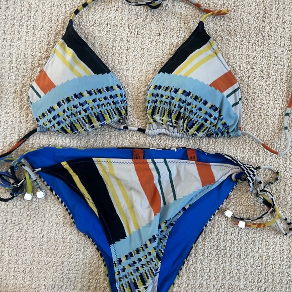 Missoni Blue and Orange Patterned Bikini - Picture 1 of 10